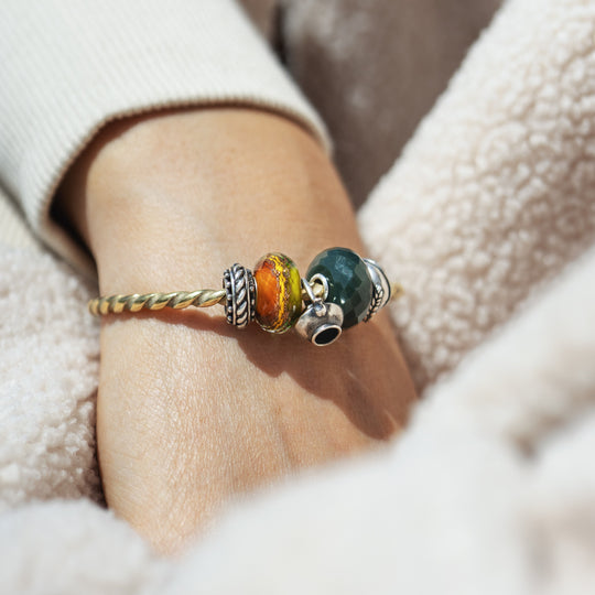 Green Chalcedony Bead