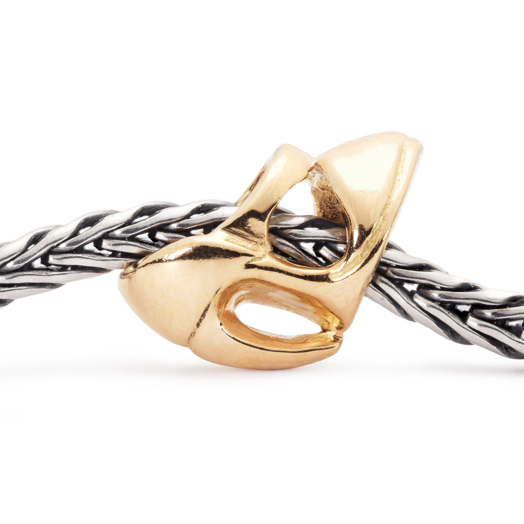 High Heel, Gold Bead by Trollbeads. Classic Beads.