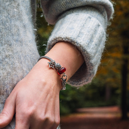 Heart in Star Tassel Bead