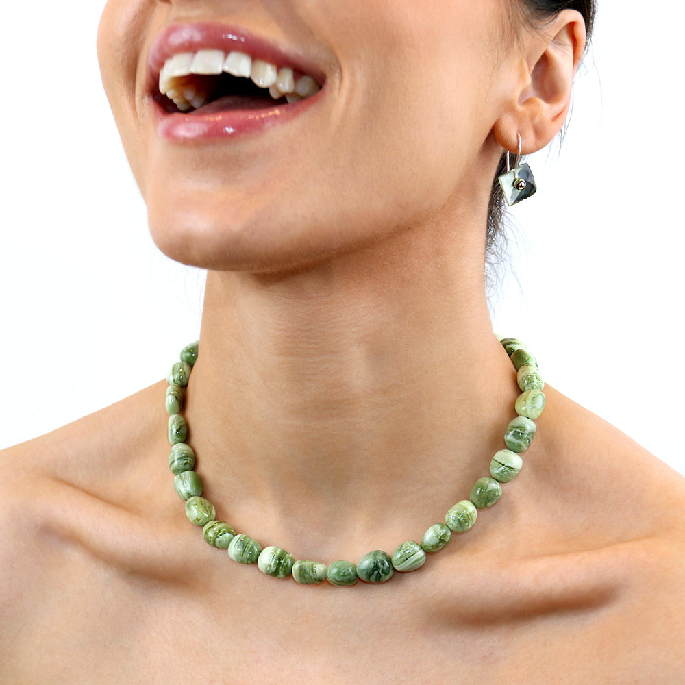 Clarity Gemstone Beaded Necklace