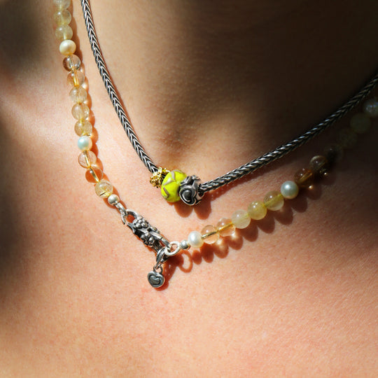 Heart within a Heart Tassel Bead
