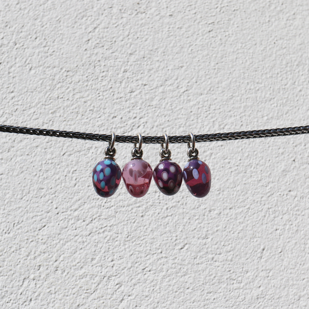 Festive Blue Dot Tassel Bead