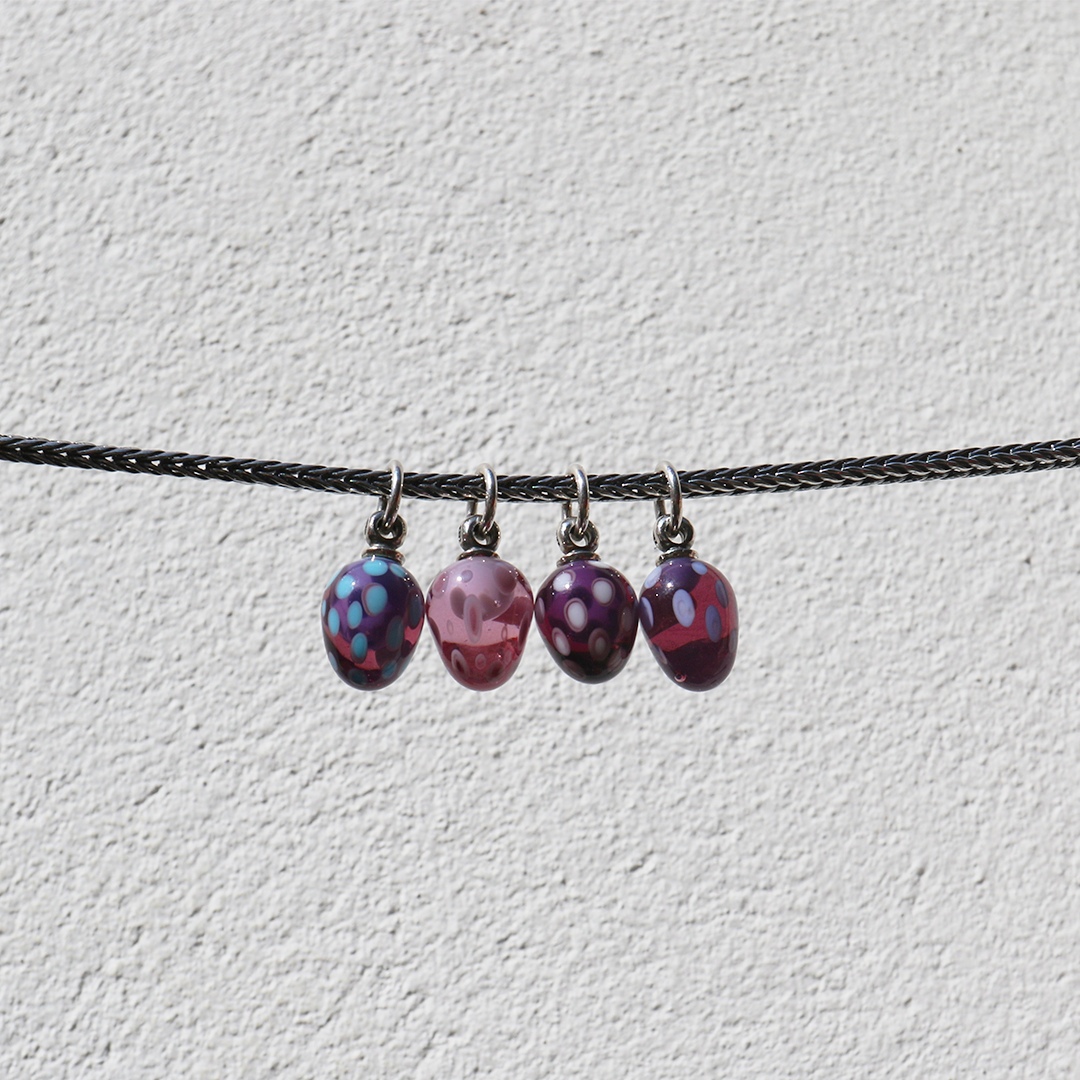 Festive Blue Dot Tassel Bead