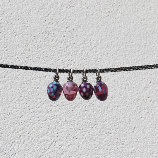 Festive Blue Dot Tassel Bead