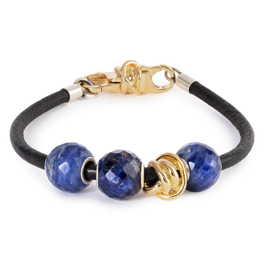 Round Blue Sodalite Facet Bead