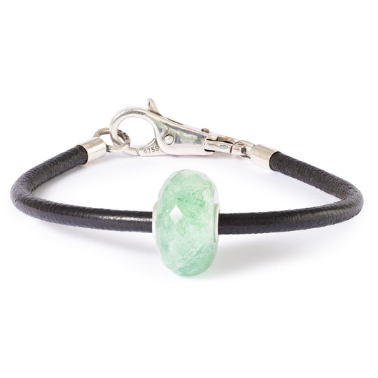 Green Aventurine Leather Bracelet