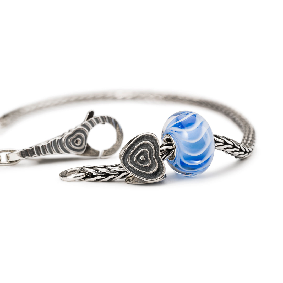 Heart Ripples Silver Bead