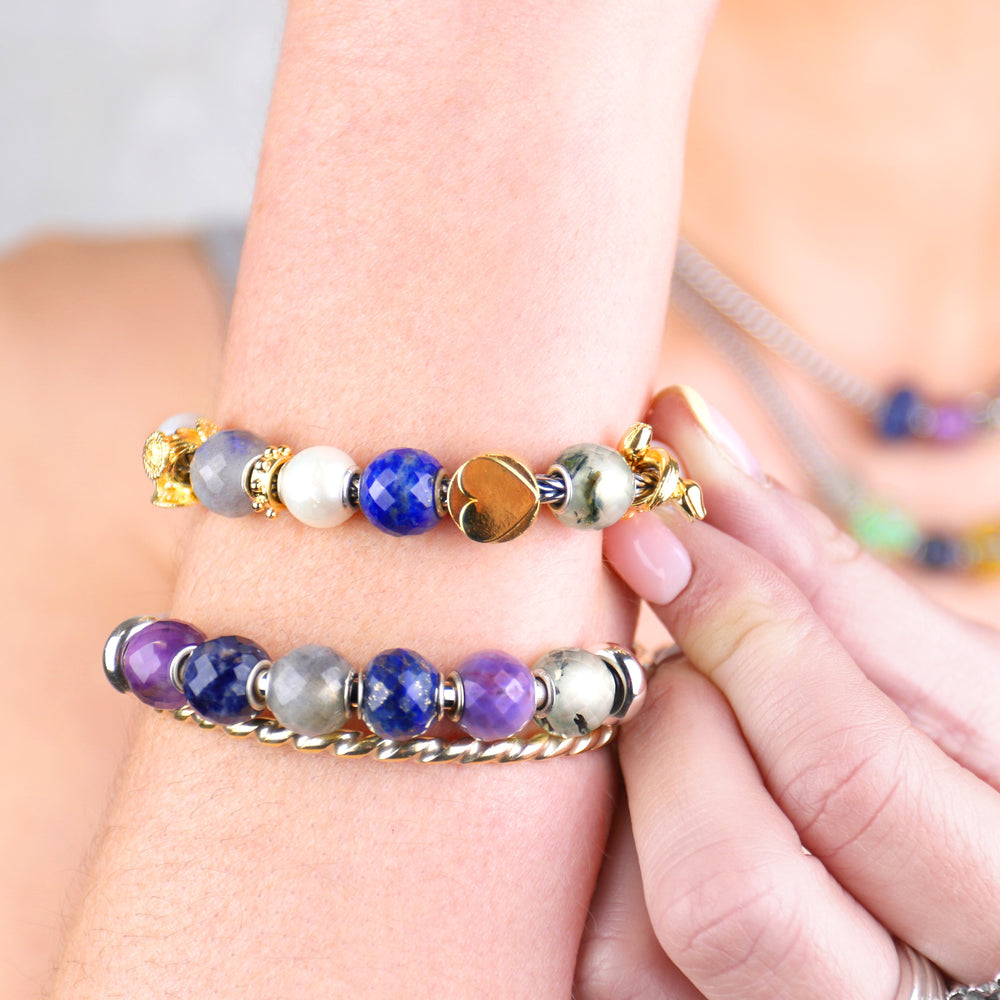 Round Amethyst Facet Bead