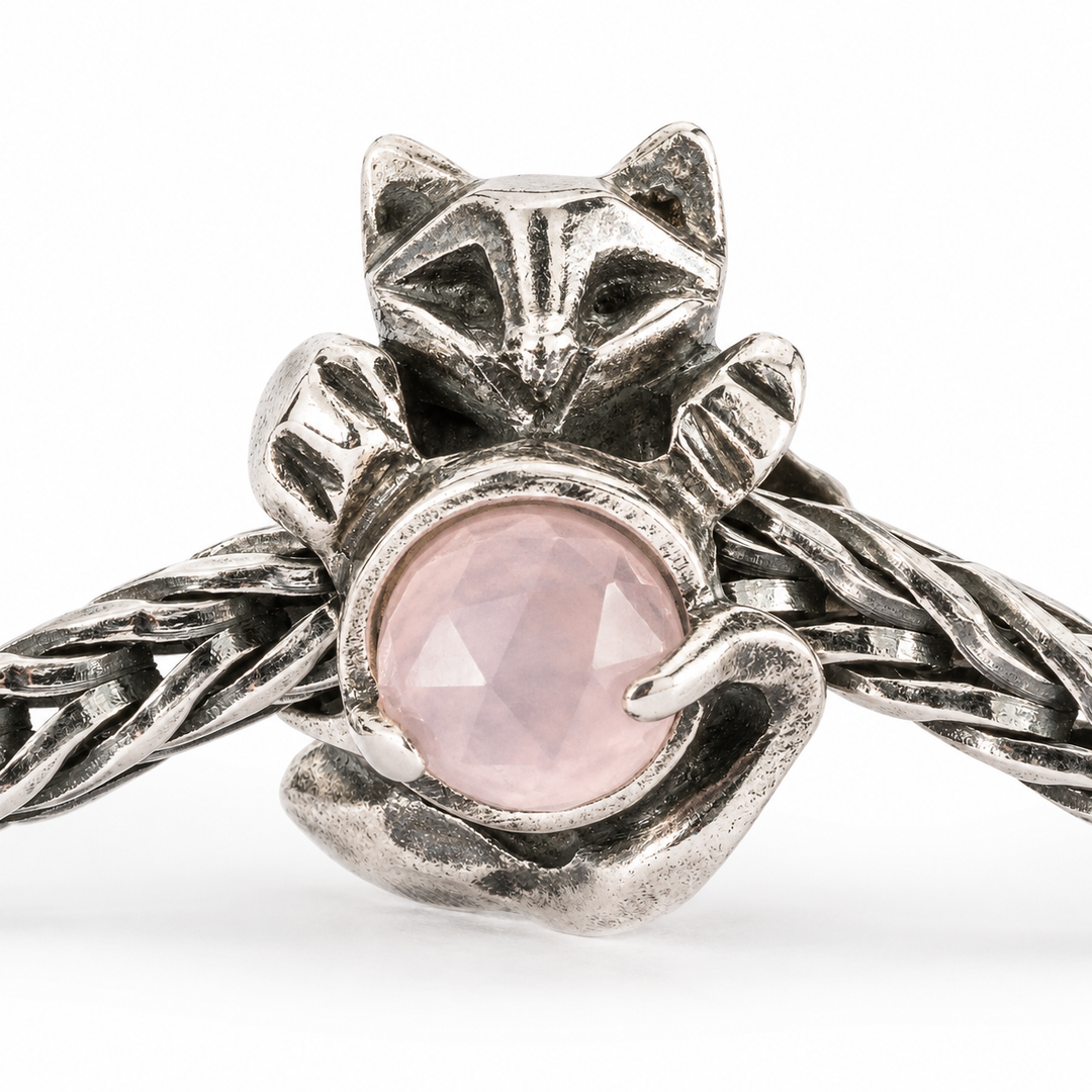 Precious Paws with Rose Quartz Bead