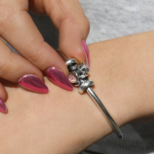 Precious Paws with Rose Quartz Bead