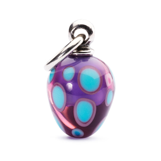 Festive Cyan Dot Tassel Bead