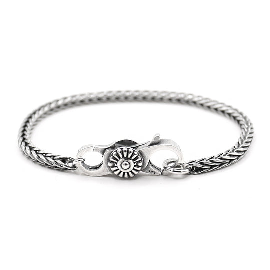 Sterling Silver Bracelet with Daisy Clasp