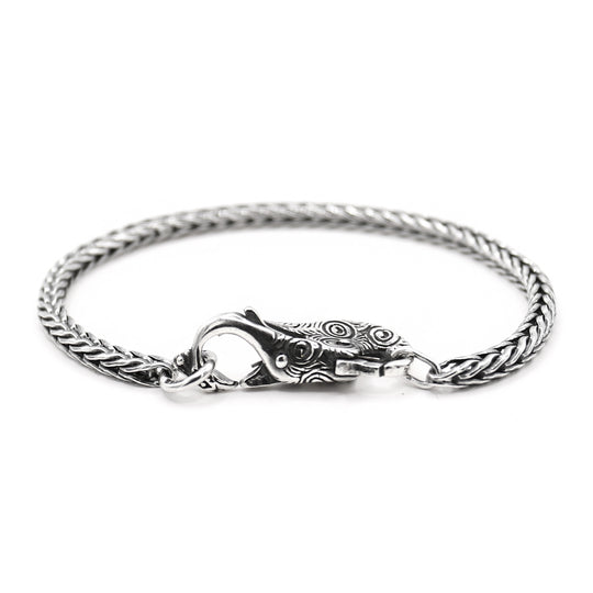 Sterling Silver Bracelet with Peacock Clasp