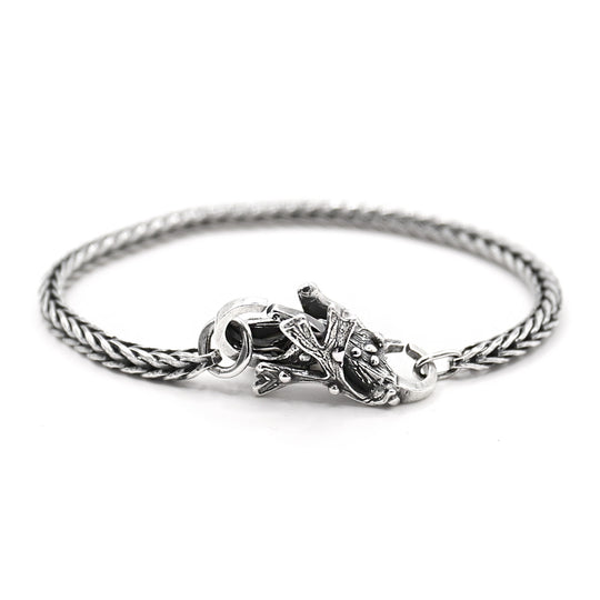 Sterling Silver Bracelet with Seaweed Clasp