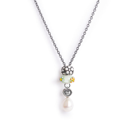 Heart Necklace with Pearl