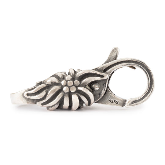 Sterling Silver Bracelet with Poinsettia Clasp