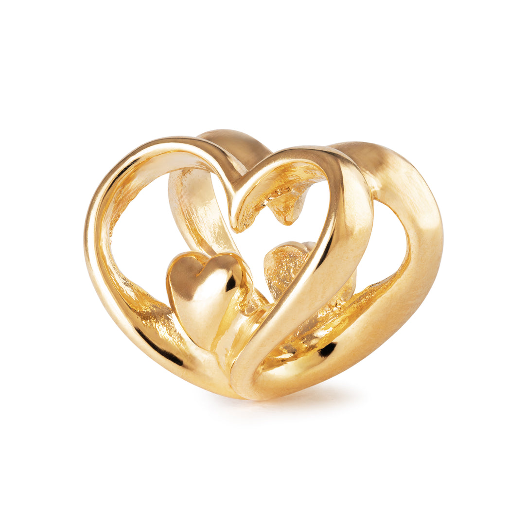 Heart to Heart, Gold Plated Bead