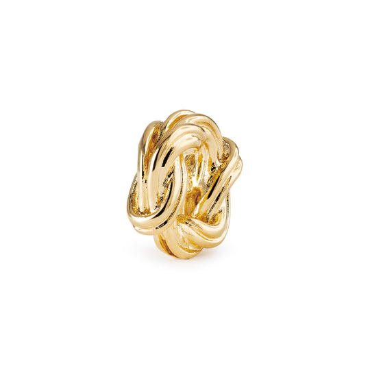 Double Infinity Knot, Gold Plated Bead