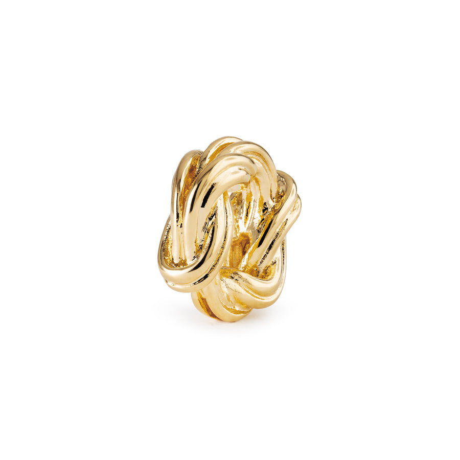 Double Infinity Knot, Gold Plated Bead