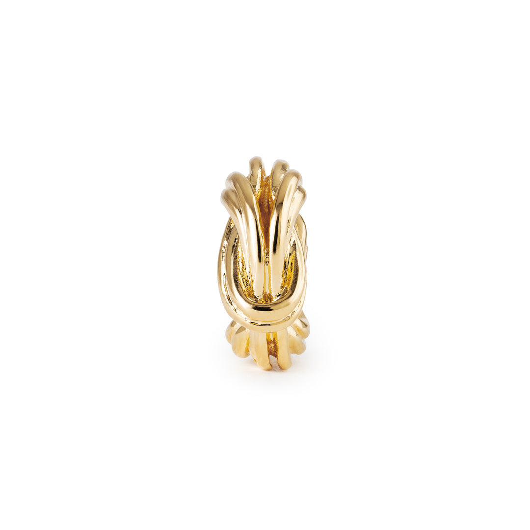 Double Infinity Knot, Gold Plated Bead