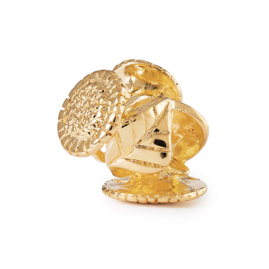 Sunflower, Gold Plated Bead