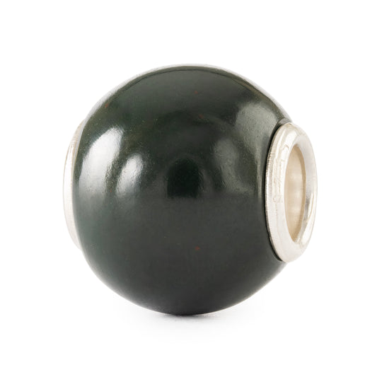 Round Green Chalcedony Bead
