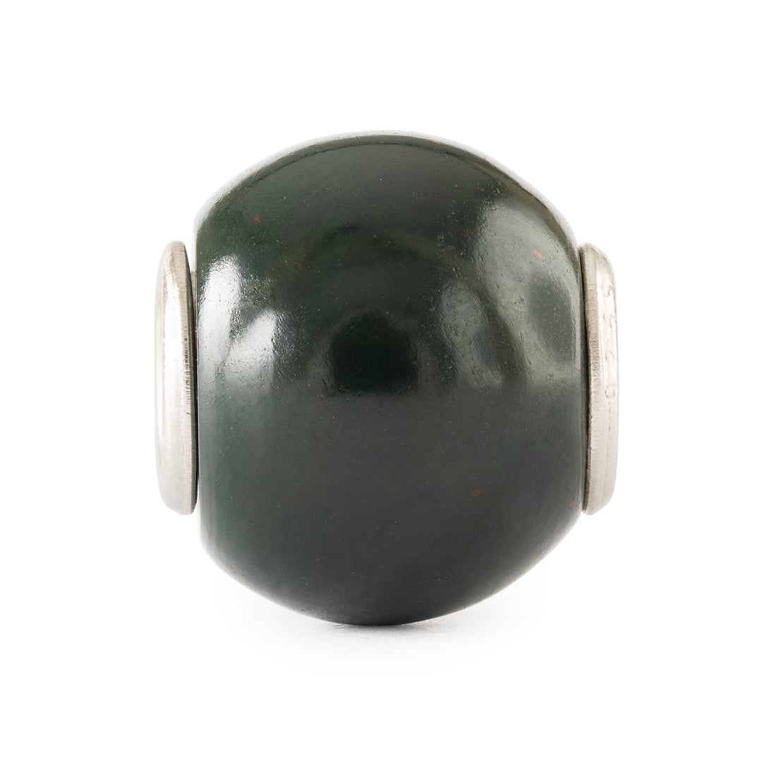 Round Green Chalcedony Bead