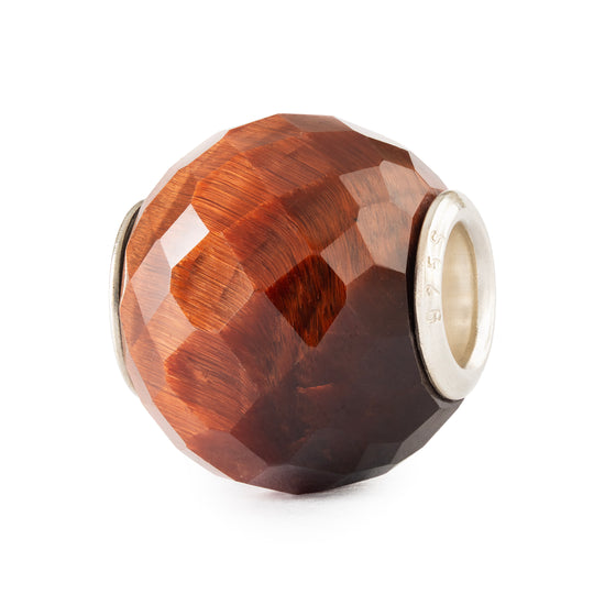 Round Red Tiger Eye Facet Bead