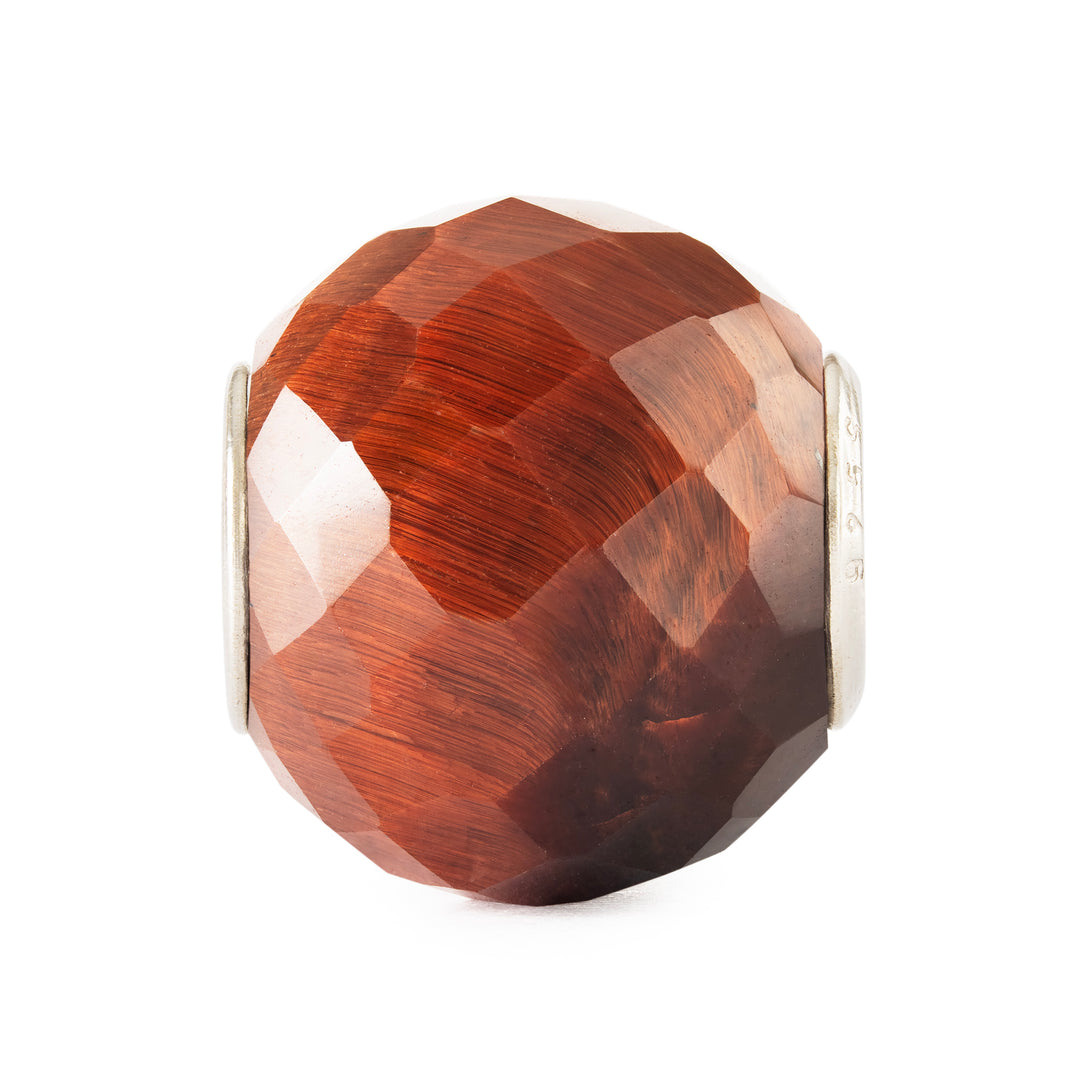 Round Red Tiger Eye Facet Bead