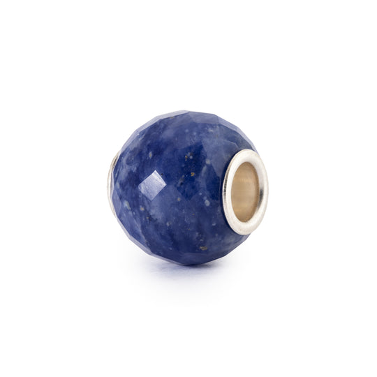 Round Blue Sodalite Facet Bead