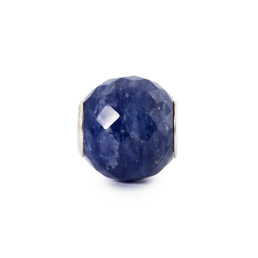 Round Blue Sodalite Facet Bead