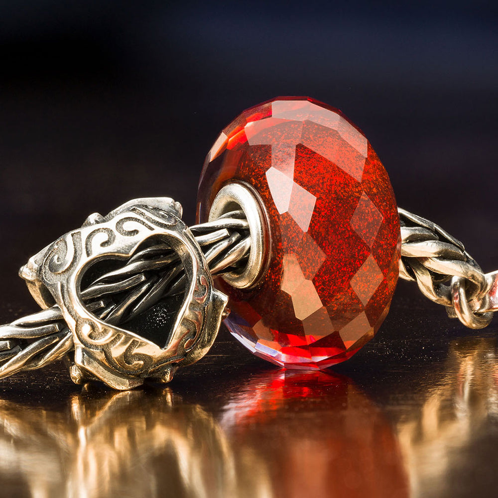 Poinsettia Silver Bead