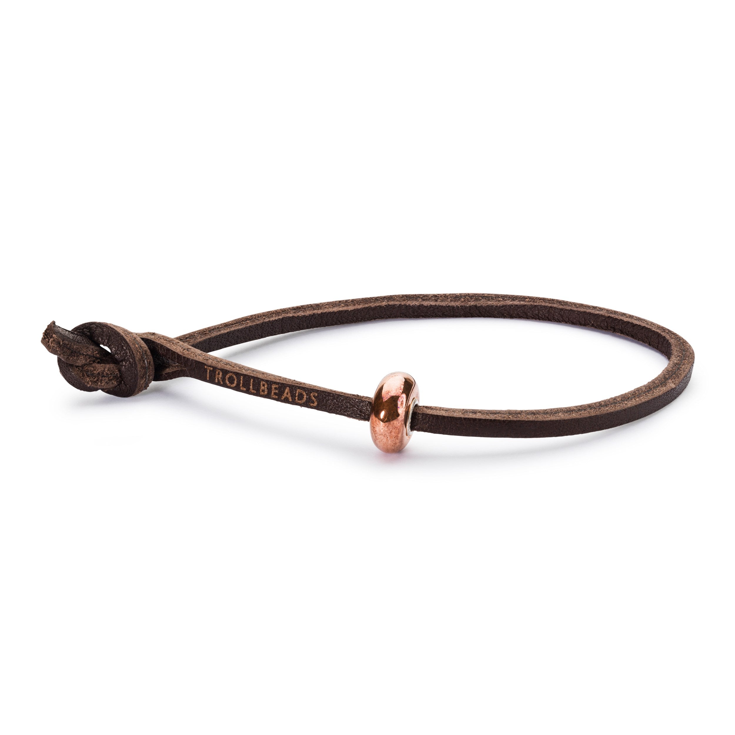 Single Leather Bracelet, Brown – Trollbeads UK