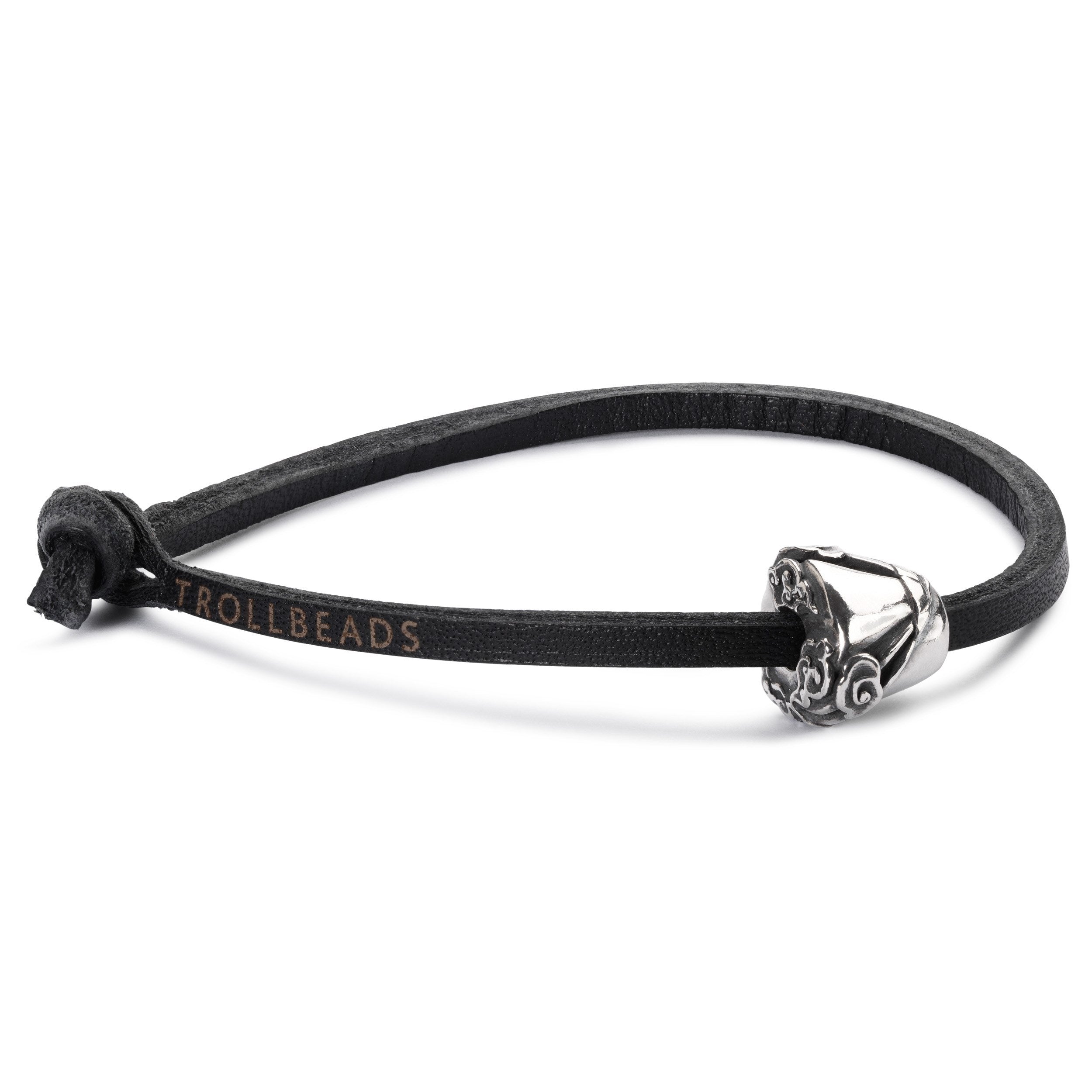 Single Leather Bracelet, Black