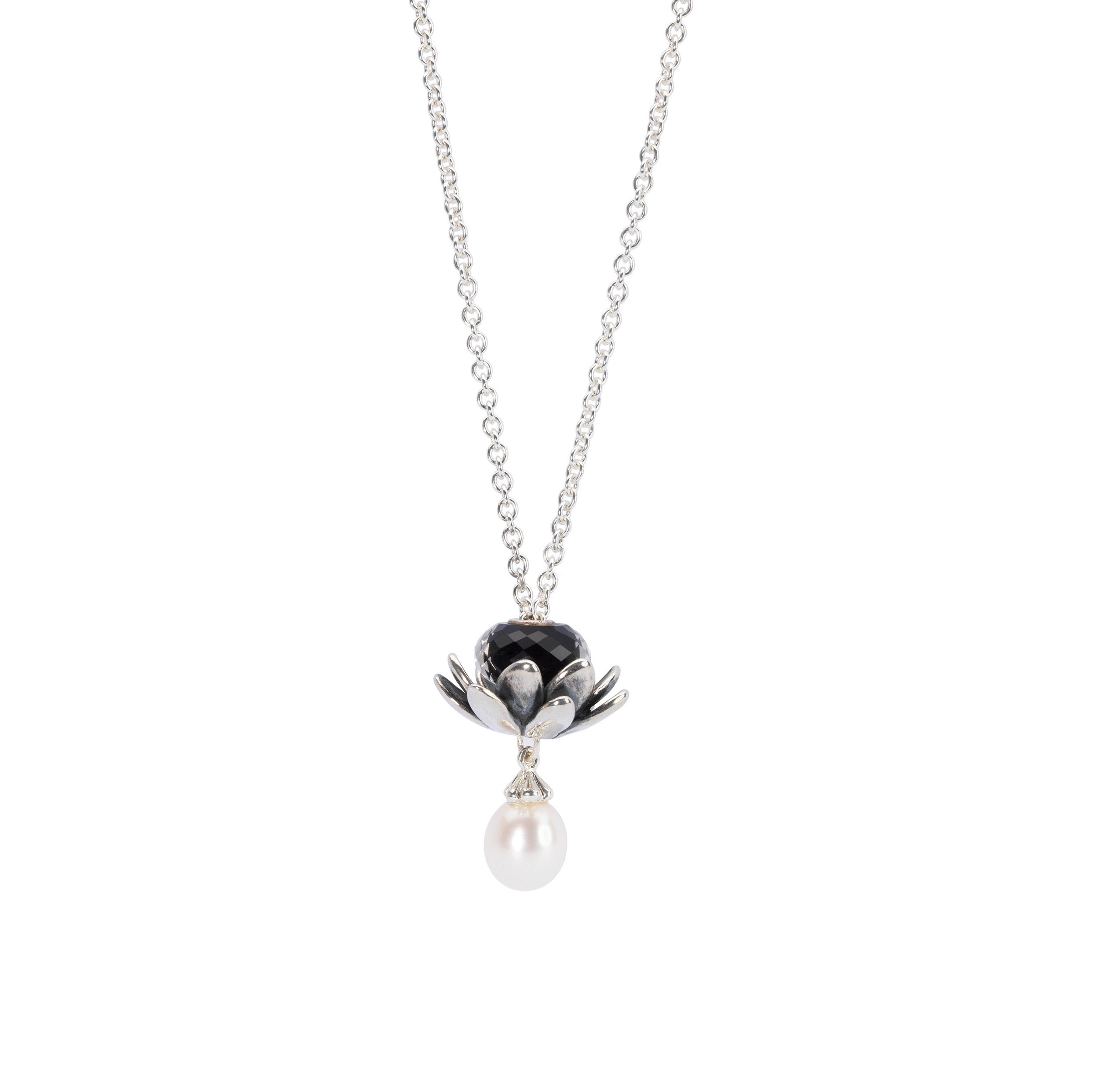 Fantasy Necklace With White Pearl, 90 cm