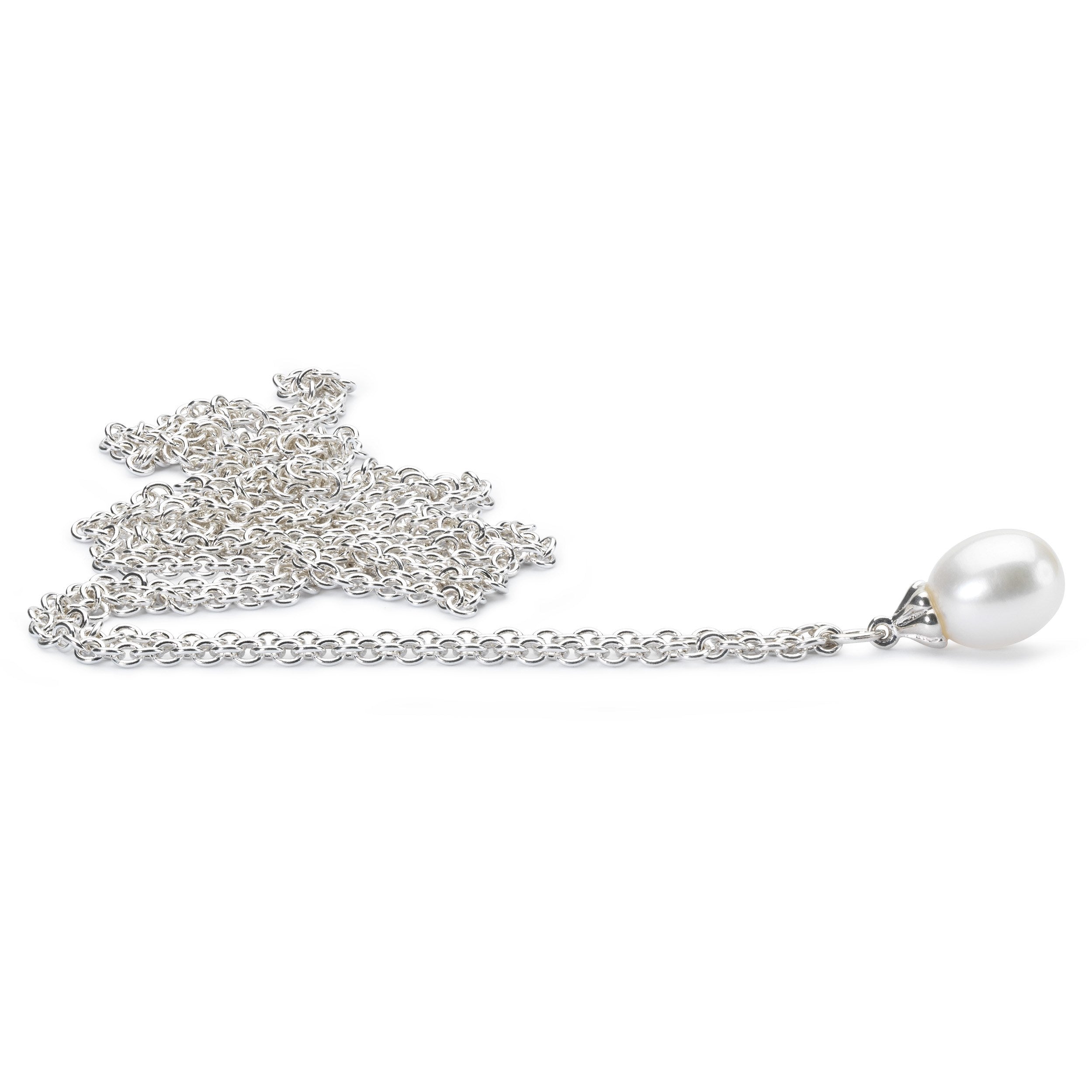 Fantasy Necklace With White Pearl, 90 cm